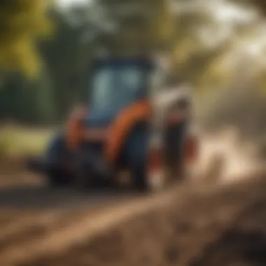 Farmers utilizing skid steer for agricultural tasks