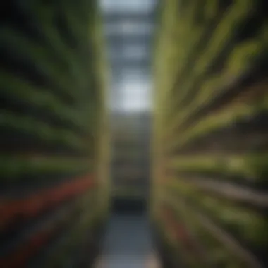 Innovative vertical farming setup demonstrating sustainable agriculture