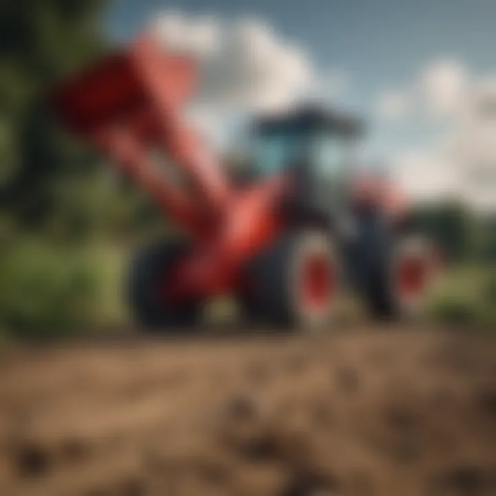 Takeuchi wheel loader in a sustainable farming setting