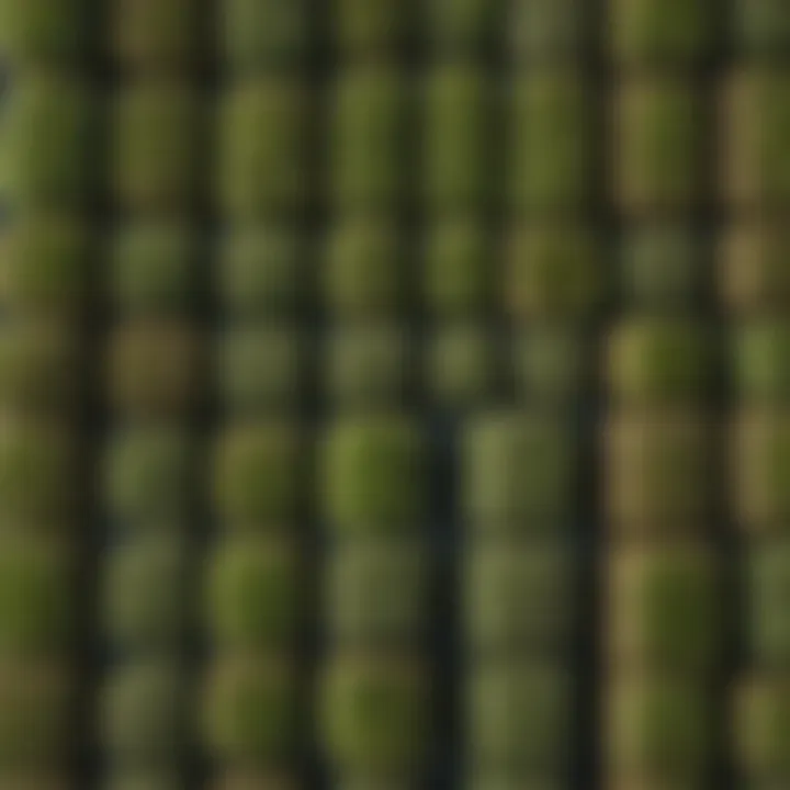 A variety of sod types displayed at a supplier's location.