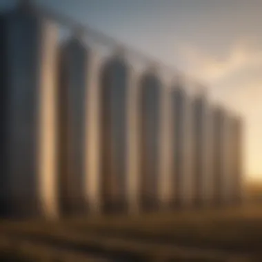 Architectural Design of Corn Storage Silos Architectural design of a corn storage silo