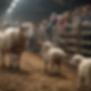 Participants engaged in the organization of a sheep show, highlighting the importance of effective rail systems.