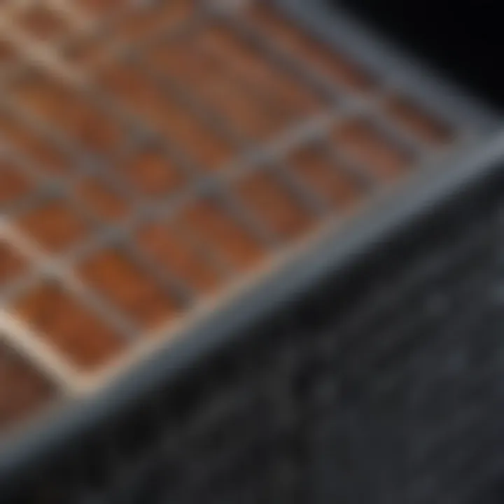 Close-up of a HEPA filter used in ventilation systems