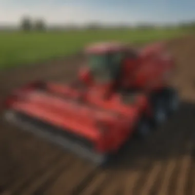 Close-up view of Case IH tillage equipment features