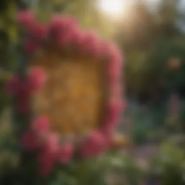 The Role of Bees in Garden Biodiversity Vibrant garden pollinated by bees showcasing diverse blossoms.