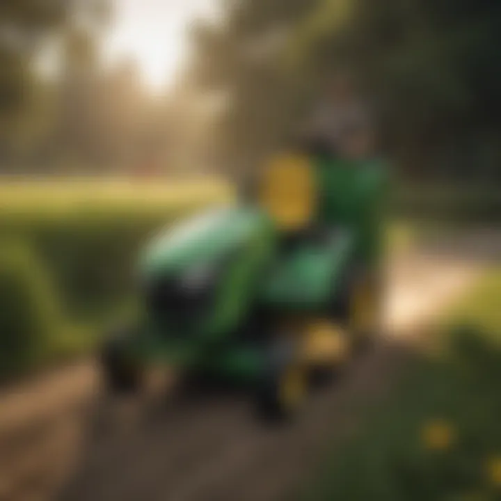 Diverse models of John Deere mowers for various applications