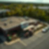 Aerial view of Tractor Supply in Hornell showcasing the outdoor garden center
