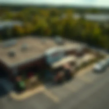 Aerial View of Tractor Supply in Hornell Aerial view of Tractor Supply in Hornell showcasing the outdoor garden center