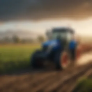 A worker utilizing advanced technology in modern farming.