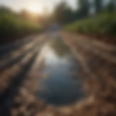 Subsurface drainage layout in horticulture
