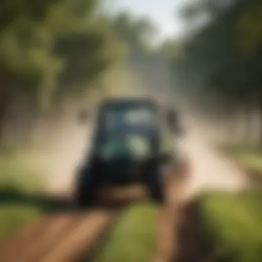 Sustainable farming practices with UTV pull type sprayers in action