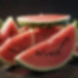 Vibrant watermelon slices showcasing freshness