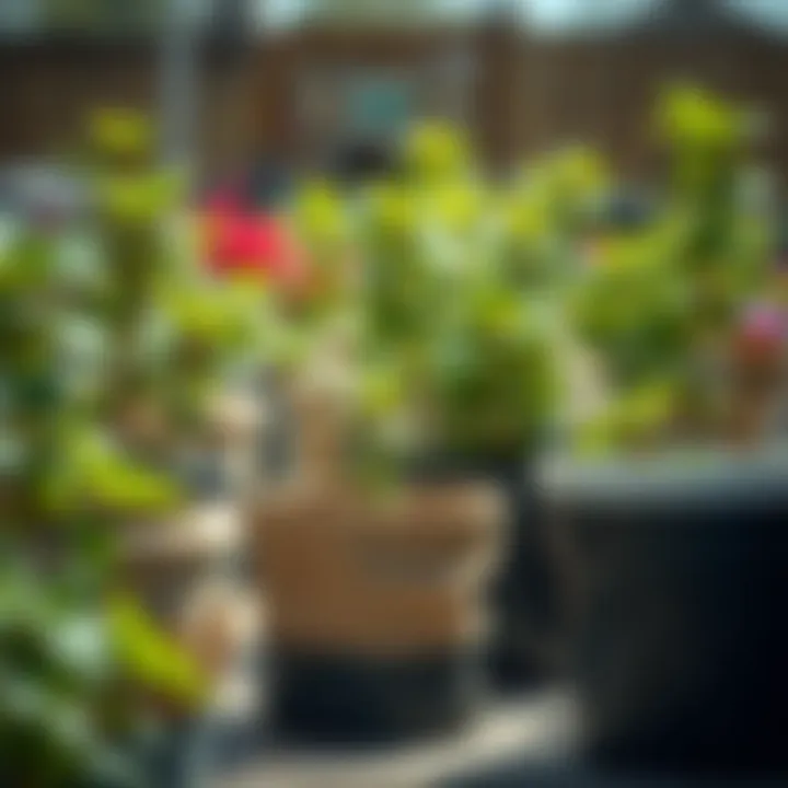 Comparison of traditional potting methods and fabric grow pots