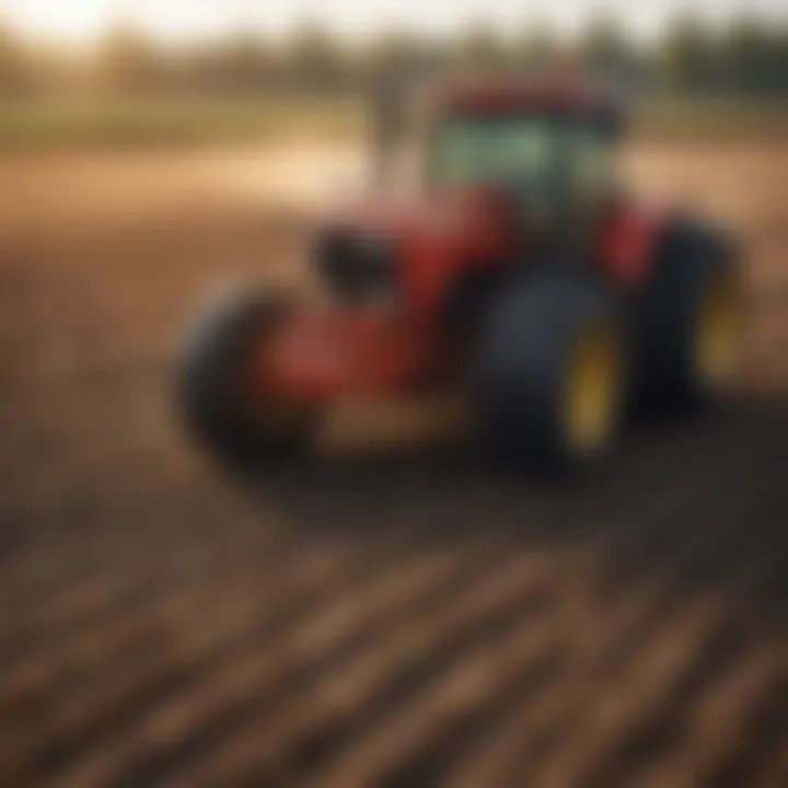 Farm field with insurance symbolism