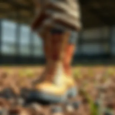 Sturdy Boots for Diverse Farming Conditions Durable agricultural boots suitable for rough terrains