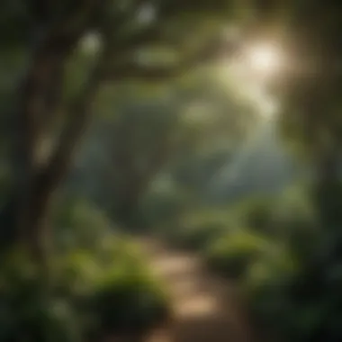 Diverse Tropical Canopy A lush tropical forest showcasing a variety of fast-growing trees.