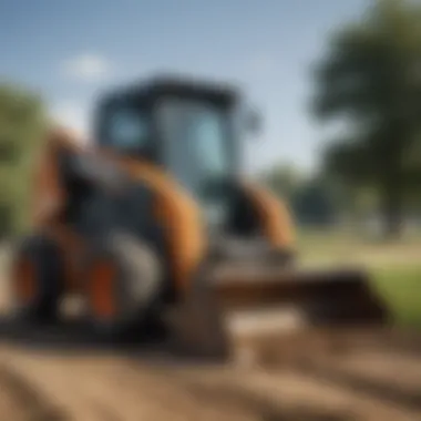 Close-up of FFC skid steer attachment showcasing its features