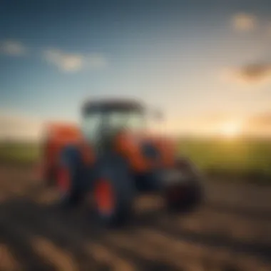 Cutting-edge Kubota tractors in action during a farming operation