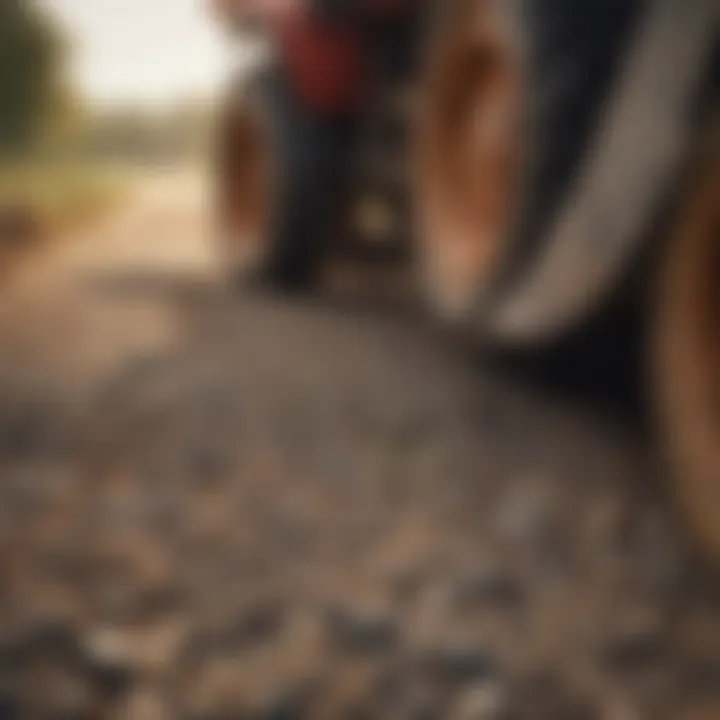 Agricultural landscape showcasing level gravel surface