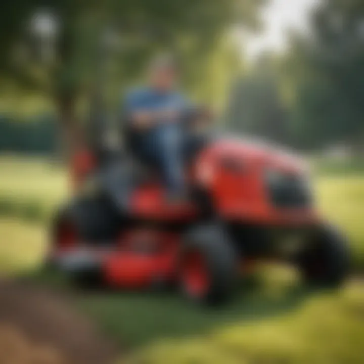 Visual representation of financing options for Gravely mowers