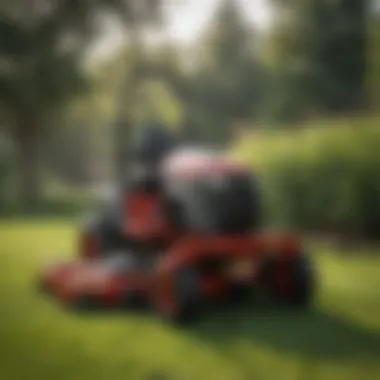 Detailed view of Gravely mower features