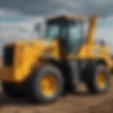 Close-up view of Great Bend front end loader showcasing its robust design