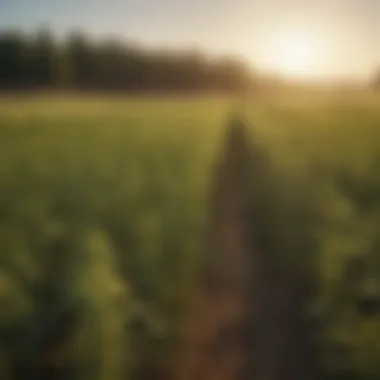 Lush fields of hemp ready for harvest