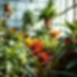 Vibrant indoor garden with optimal humidity levels