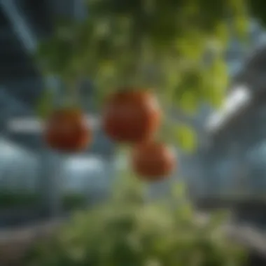 Thriving Tomato Plants in Hydroponic Systems Hydroponic tomato plants thriving in a nutrient-rich solution
