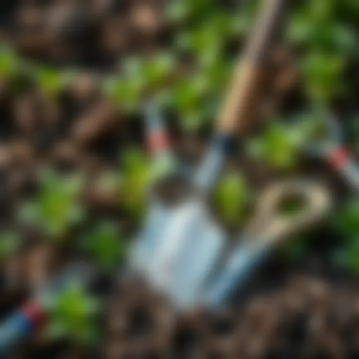 Gardening tools and methods for weed control