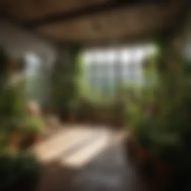 A well-maintained indoor garden with various plants and proper lighting.