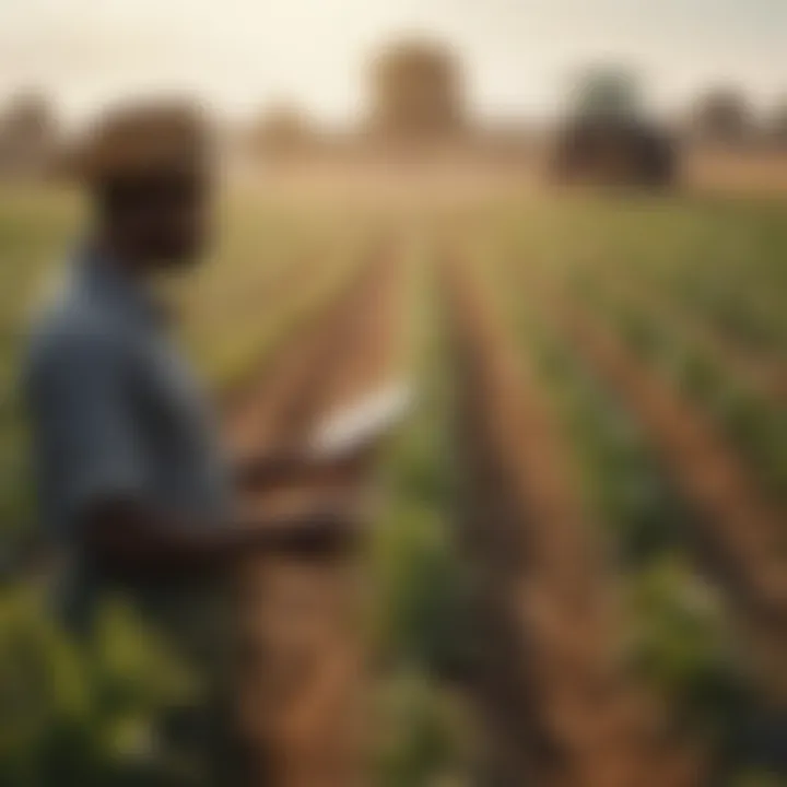 Modern farming technology in use on an African farm demonstrating innovation.