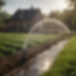Innovative irrigation system in action on a small farm