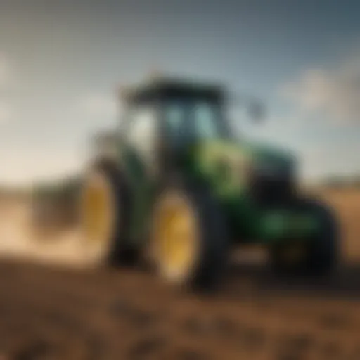 A John Deere tractor working in a North Carolina field