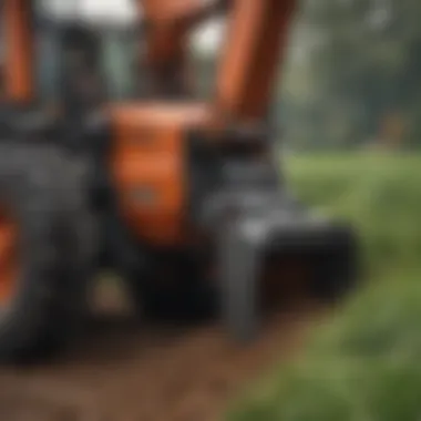 Koyker Loader Cylinder in Action Koyker loader cylinder installed on agricultural machinery in action
