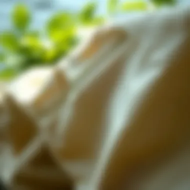 Close-up of a large fabric grow pot showing its texture and structure