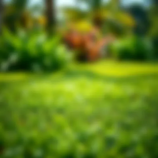 Vibrant Bahia grass freshly laid in a garden setting