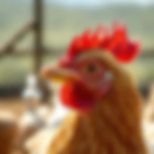 Illustration of liquid probiotics in poultry feed