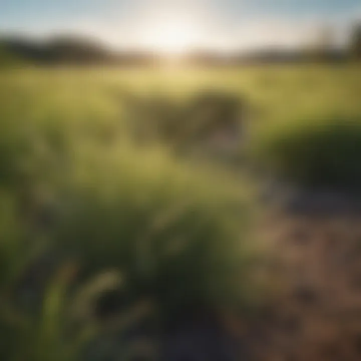 Lush landscape featuring a field of perennial Bermuda grass under sunlight