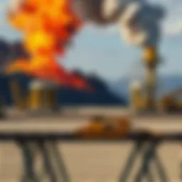 Fossil fuel extraction site showcasing environmental impact