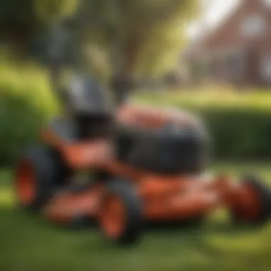 Comparison of manual and powered lawn mowers in a side-by-side analysis