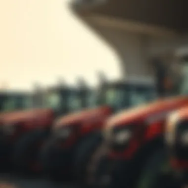 Diverse Configurations of Massey Ferguson Packages Side view of various Massey Ferguson tractor packages highlighting different configurations