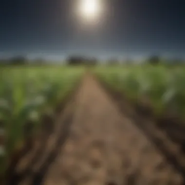 Vibrant field demonstrating enhanced crop growth