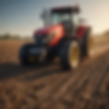 Innovations in Agricultural Tools Innovative modern agricultural equipment in a field setting.