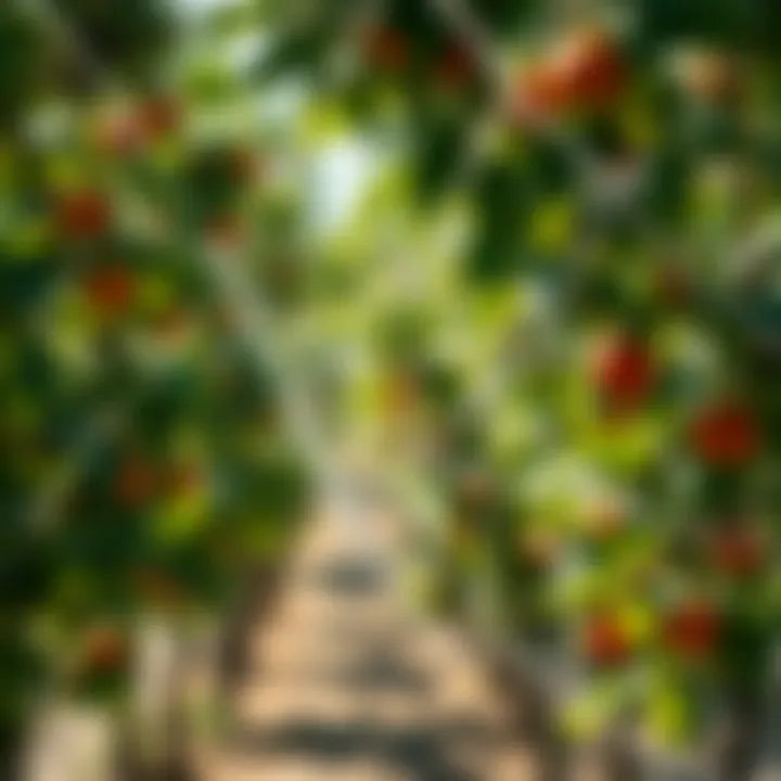 Net Installation Techniques for Trees Installation of nets on fruit trees