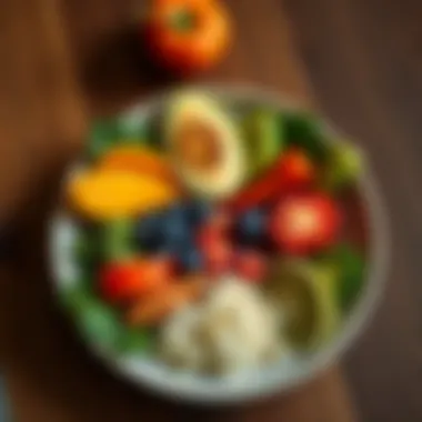 Balanced plate showcasing macronutrient distribution