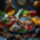 Dynamic display of various nutrient-rich foods