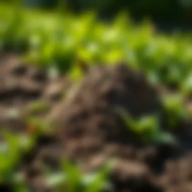 Assessing Soil Texture for Lawn Plugging Close-up of soil texture indicating readiness for plugging