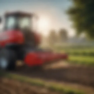 PTO broadcast spreader in action on a field