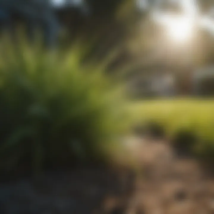 Healthy lawn featuring Sapphire St. Augustine grass under sunlight